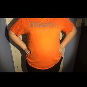 Unisex orange donation shirt